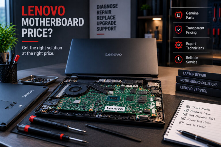 Bare laptop motherboard on an anti static mat with a fine tip tweezer